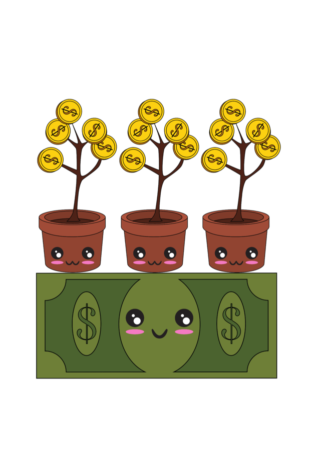 Men's Grow Money Pocket Print T-shirt White by ZealforTee