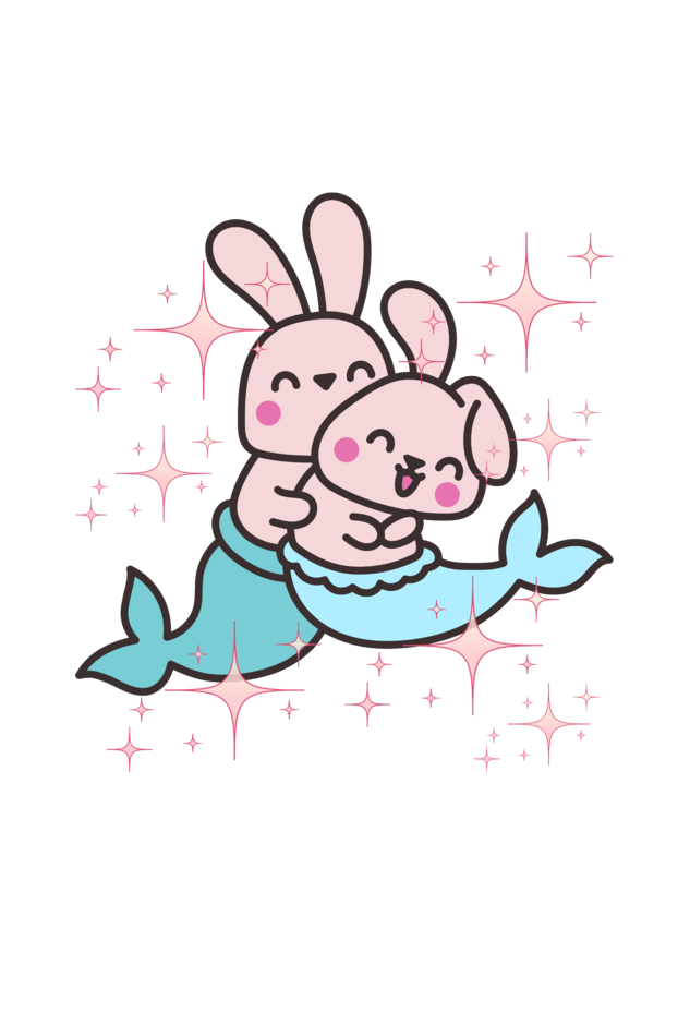 Women's Mermaid Pocket Print T-shirt Black by ZealforTee