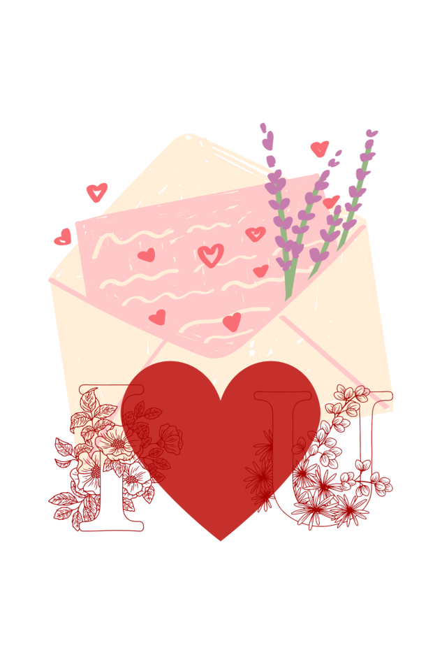 Women's I Love You Pocket Print T-shirt Black by ZealforTee