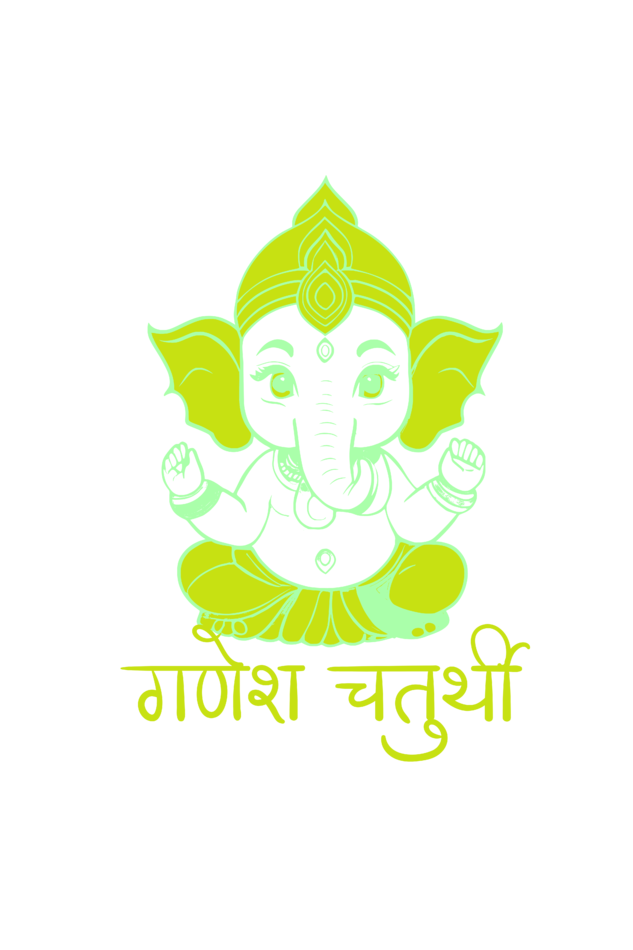 Kid's Ganesh Chaturthi Unisex T-shirt Black by ZealforTee