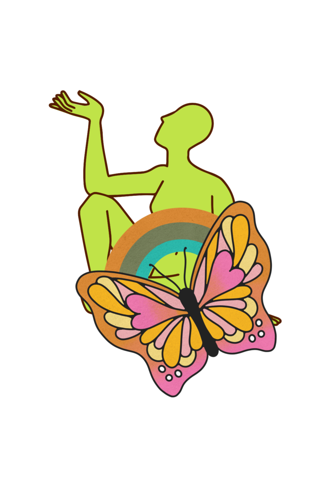 Women's Shades of Butterfly Oversized T shirt Black by ZealforTee