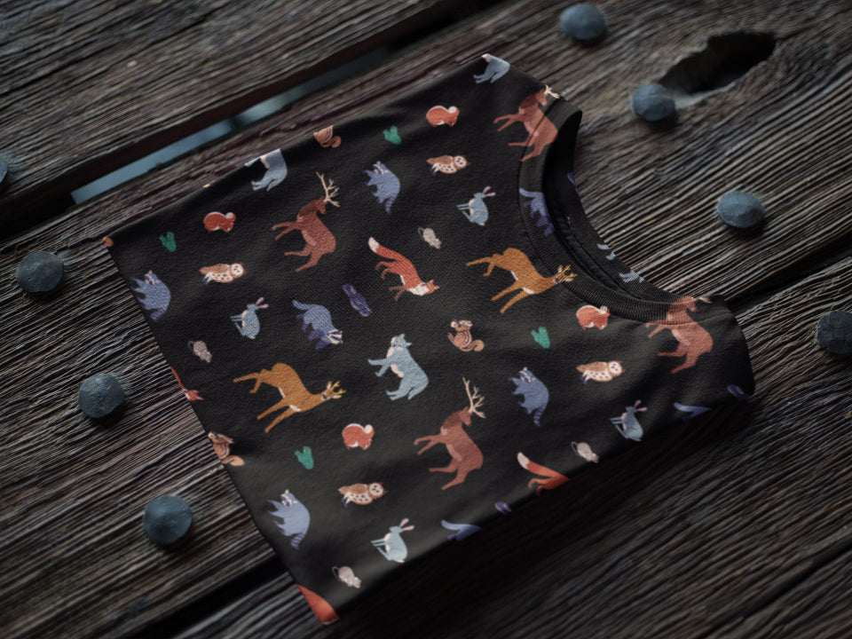 Men's All Over Print Animals T-shirt