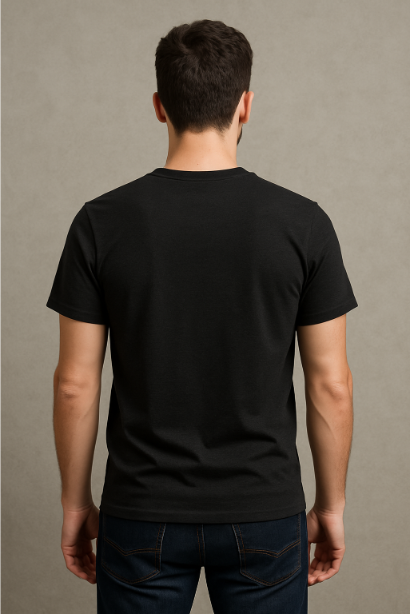 Black cotton tee by ZealforTee