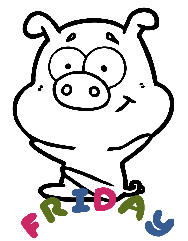 Women's Piggy Friday T-shirt Liril Green by ZealforTee