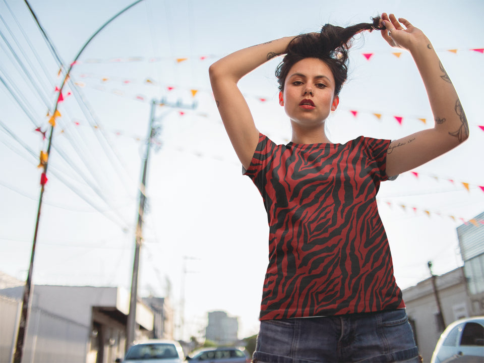Women's Bloody Red Tiger T shirt