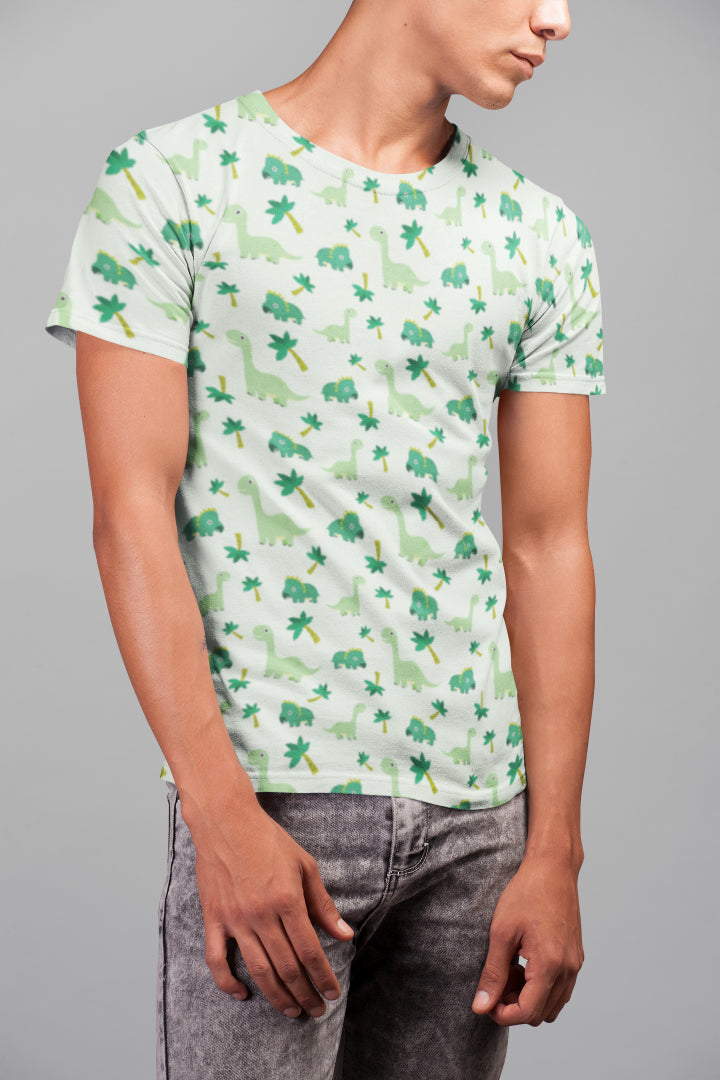 Men's All Over Print Dino Print T-shirt