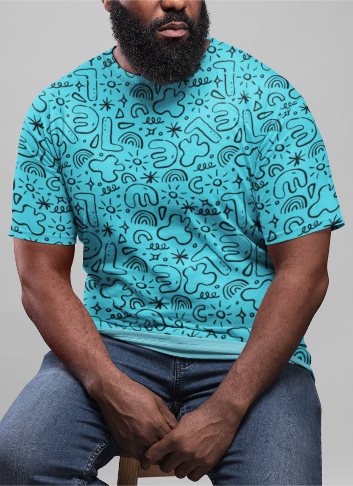 Men's All Over Print Random Pattern T-shirt