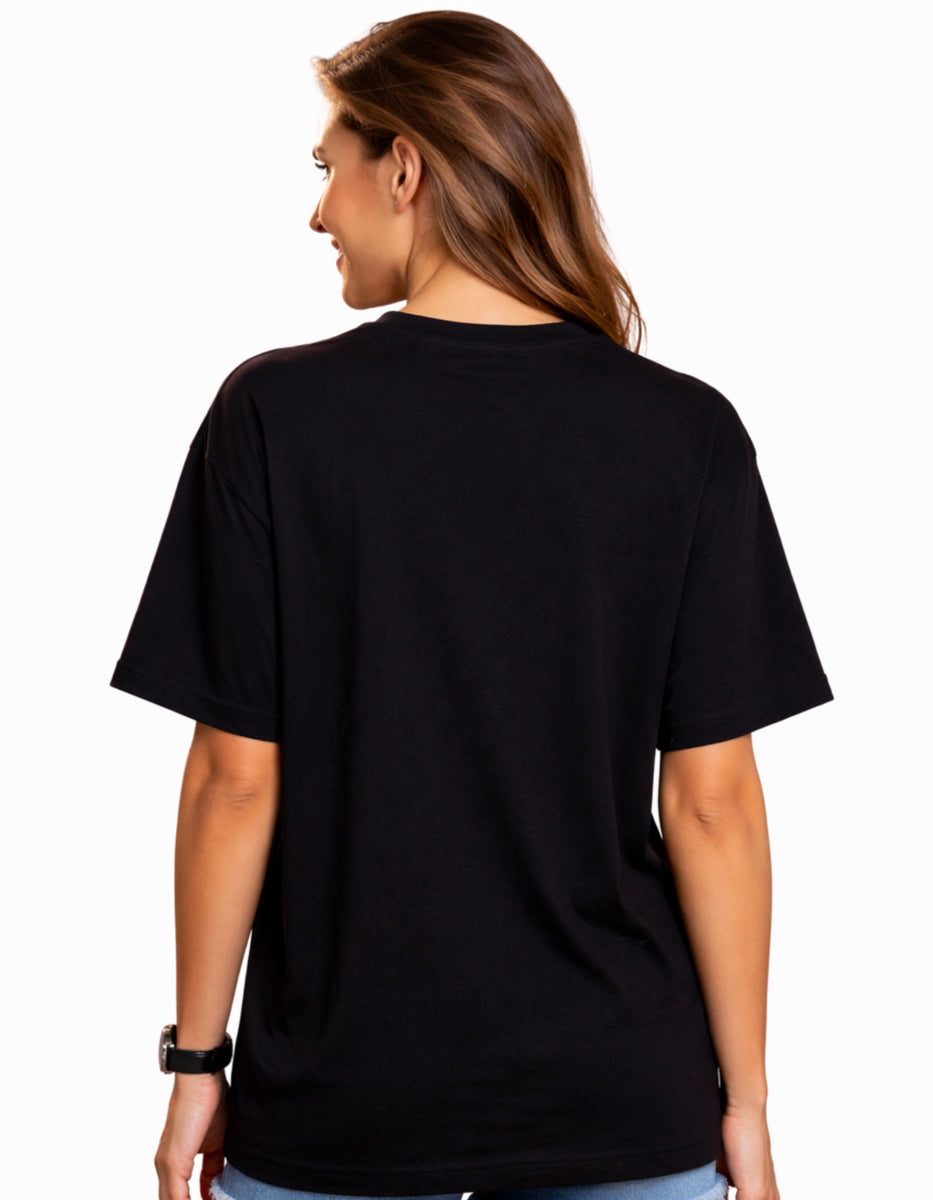Women Cheers Bestie Oversized Tshirt Folded By ZealforTee