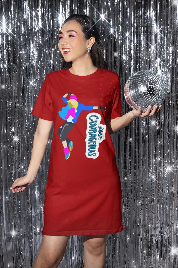 womens t shirt dress cartoon Unique Graphic Women's T-shirt Dresses