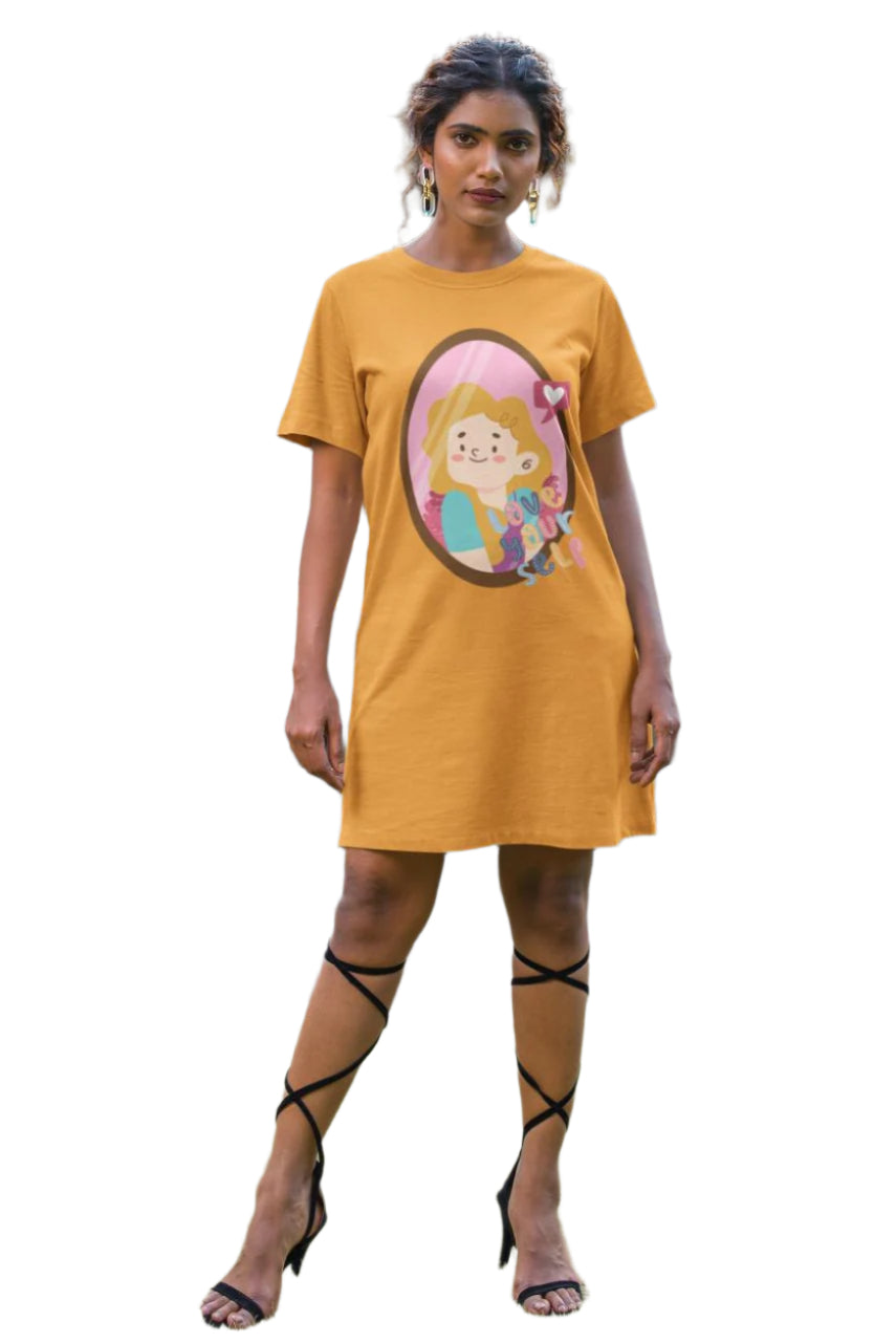 Buy Women's Love Yourself T-shirt Dress – ZealforTee