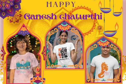 Ganesh Chaturthi T-Shirts for Men, Women & Kids Under