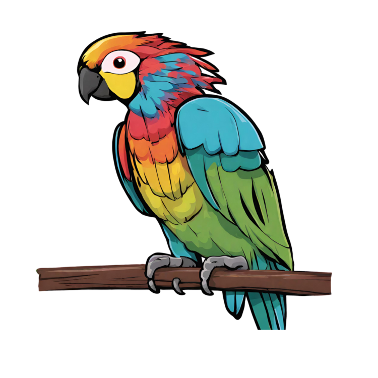 Kid's Colorful Parrot Unisex Tshirt White by ZealforTee