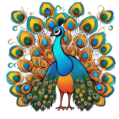 Kid's Dancing Peacock Unisex Tshirt Red by ZealforTee