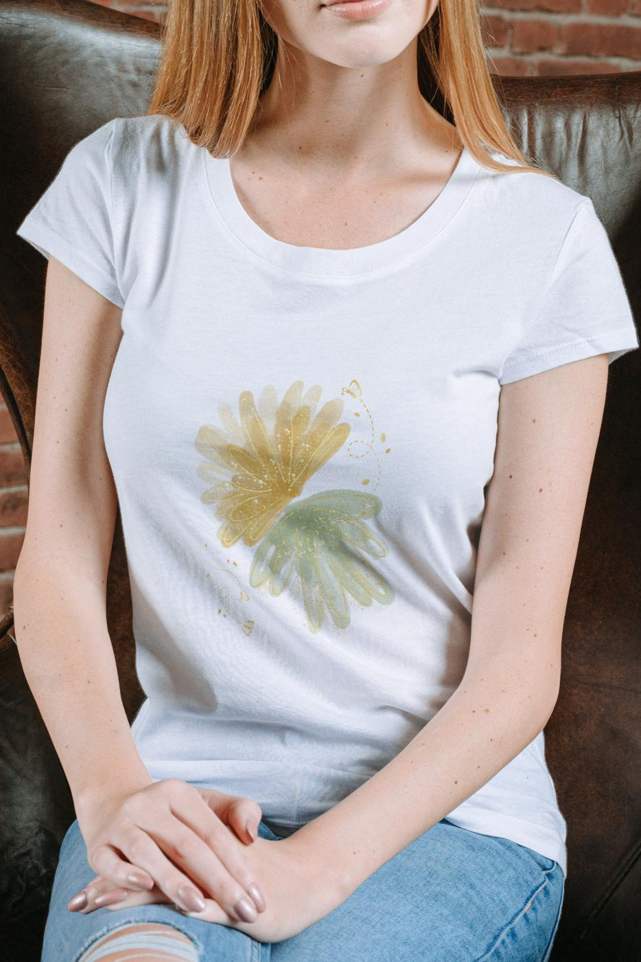 Women's Twin Flower T-shirt White by ZealforTee