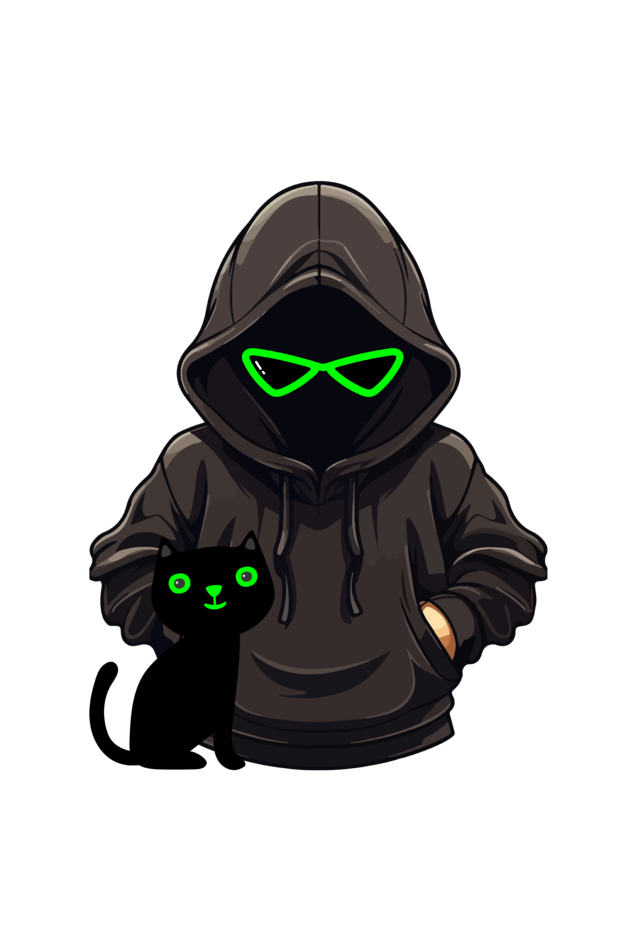 Men's Black Cat T-shirt Black by ZealforTee