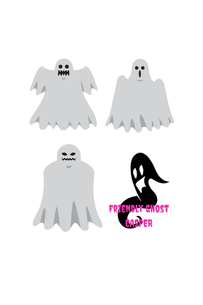 Men's Friendly Ghost Casper T-shirt Black by ZealforTee