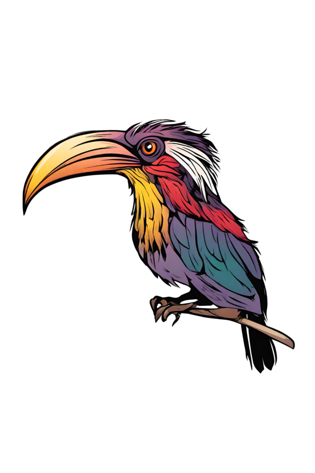 Men's Round Neck Toucan T-shirt Black by ZealforTee