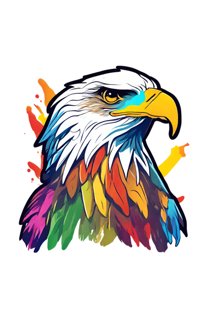 Men's Round Neck Eagle T-shirt Flag Green by ZealforTee