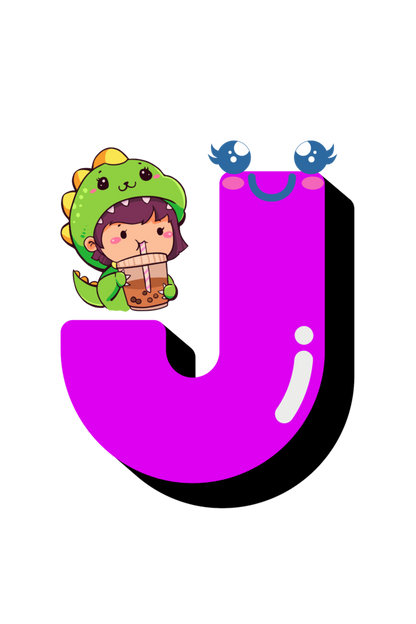 Men's Cute J Pocket Print T-shirt Black by ZealforTee