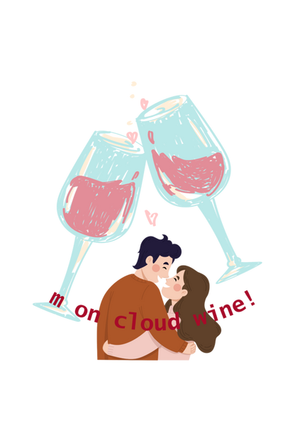 Men's Cloud Wine Pocket Print T-shirt Black by ZealforTee