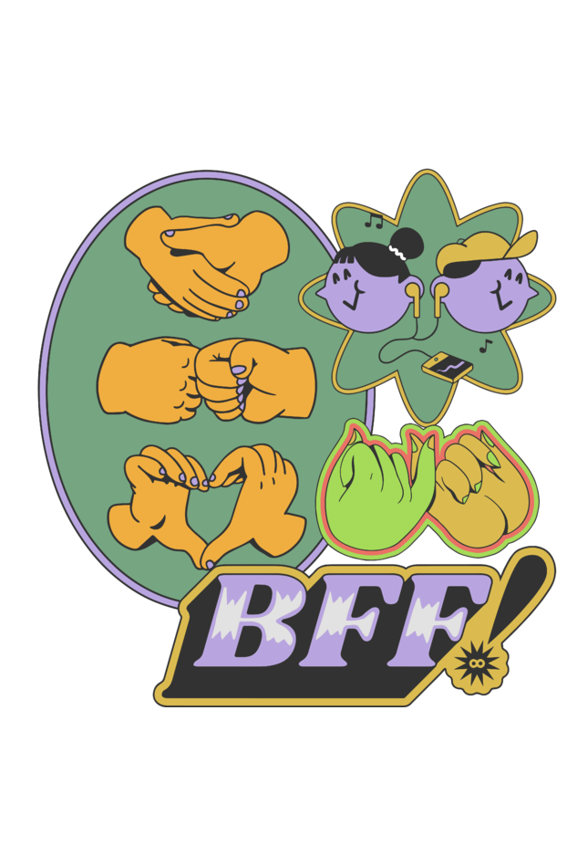 Men's Best Friends Forever BFF Oversized T shirt Golden Yellow by ZealforTee