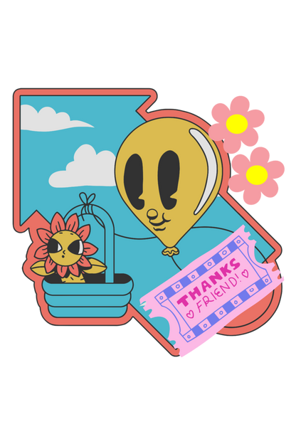 Men's Thanks Friend Oversized T shirt White by ZealforTee