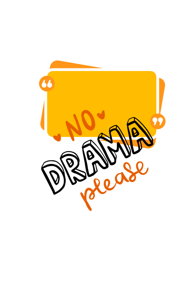 Women's No Drama Oversized T shirt White by ZealforTee