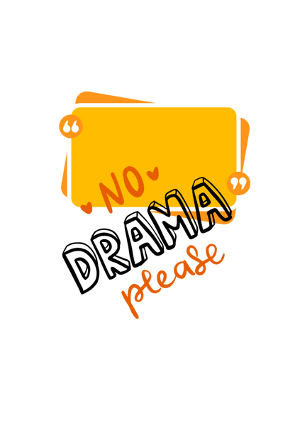 Women's No Drama Oversized T shirt White by ZealforTee