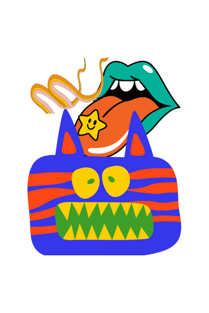 Men's Unreal Psychedelic Oversized T shirt Grey Melange by ZealforTee