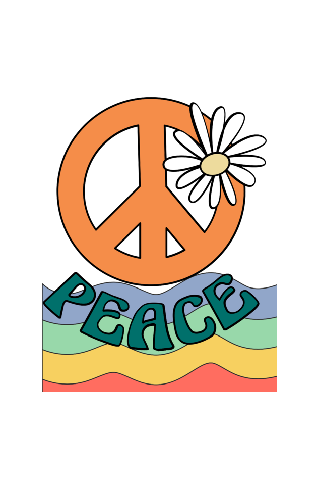 Men's Peace Oversized T shirt Light Baby Pink by ZealforTee