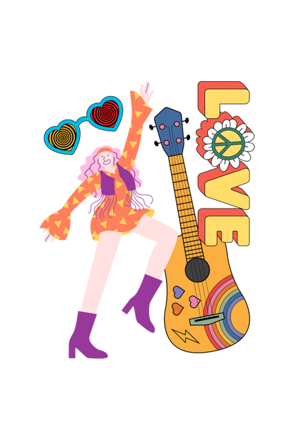 Men's Guitar Lover Oversized T shirt Black by ZealforTee