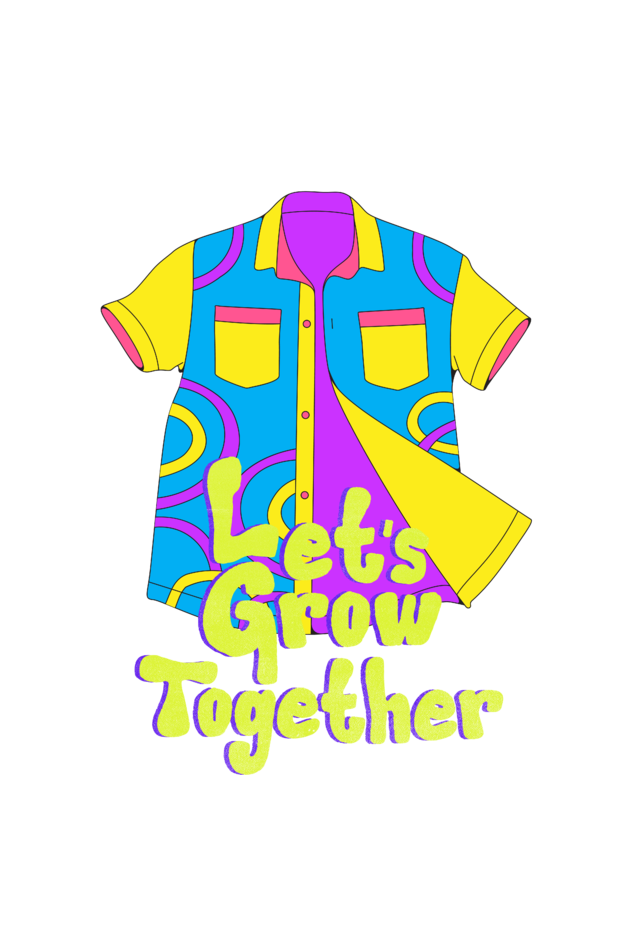 Men's Grow Together Oversized T shirt Purple by ZealforTee