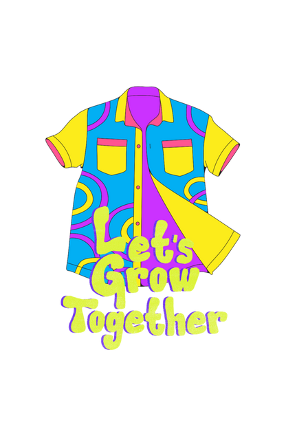 Men's Grow Together Oversized T shirt Purple by ZealforTee