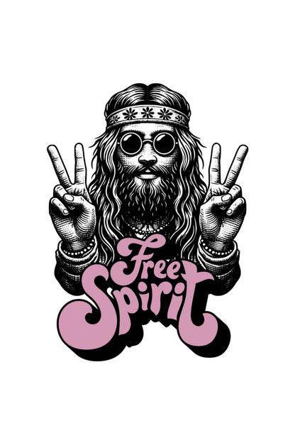 Men's Free Spirit Oversized T shirt White by ZealforTee