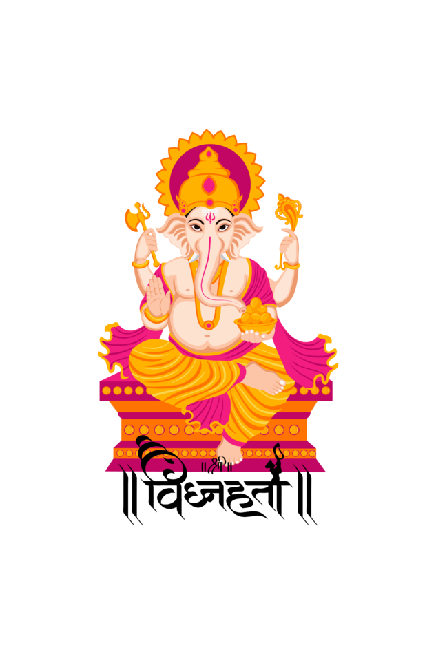 Men's Ganesh Chaturthi T-shirt Light Baby Pink by ZealforTee