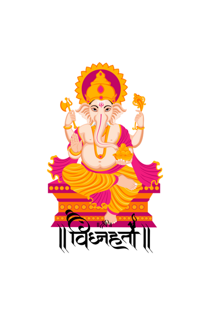 Men's Ganesh Chaturthi T-shirt Light Baby Pink by ZealforTee