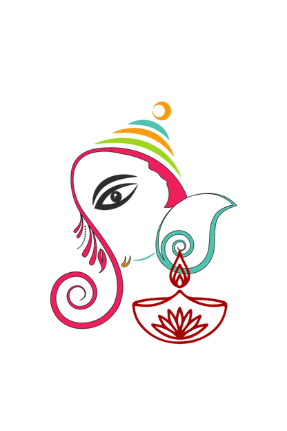 Men's Ganesh Chaturthi T-shirt White by ZealforTee