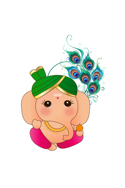 Men's Ganesh Chaturthi T-shirt White by ZealforTee