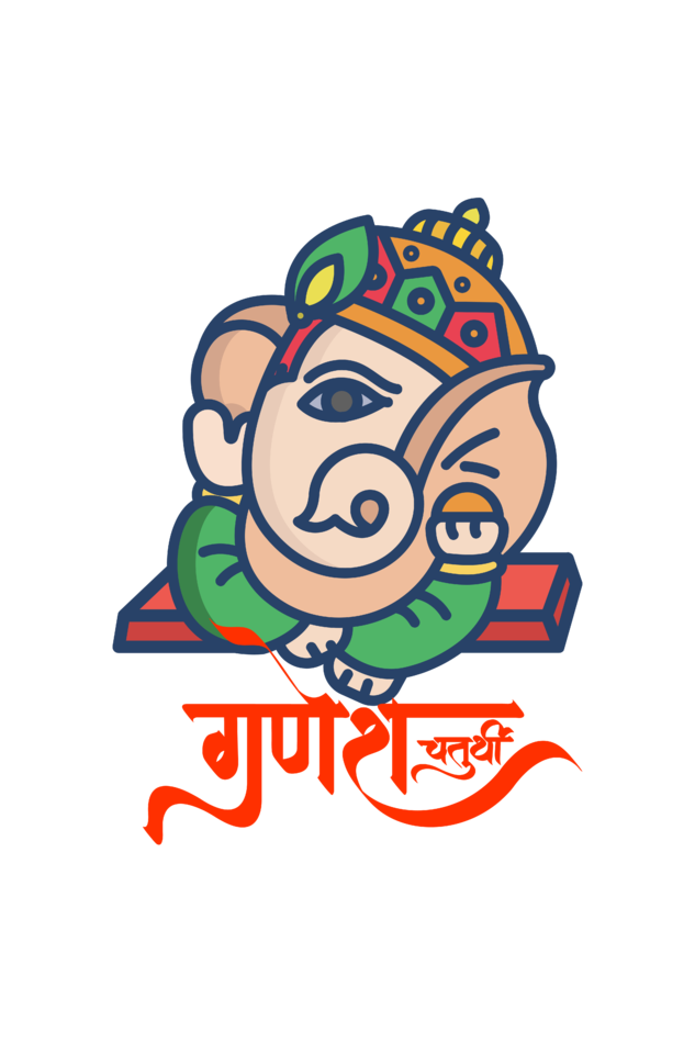 Men's Ganesh Chaturthi T-shirt Red by ZealforTee