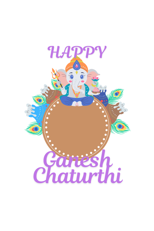 Kid's Ganesh Chaturthi Unisex T-shirt Light Pink by ZealforTee