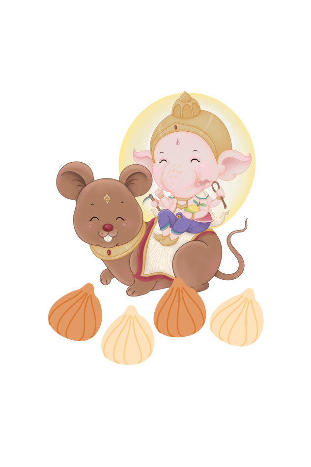 Kid's Ganesh Chaturthi Unisex T-shirt SkyBlue by ZealforTee