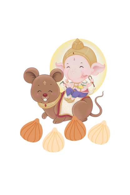 Kid's Ganesh Chaturthi Unisex T-shirt SkyBlue by ZealforTee