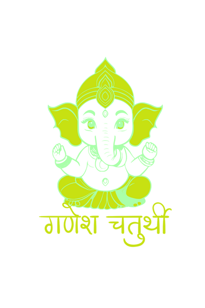 Kid's Ganesh Chaturthi Unisex T-shirt Black by ZealforTee