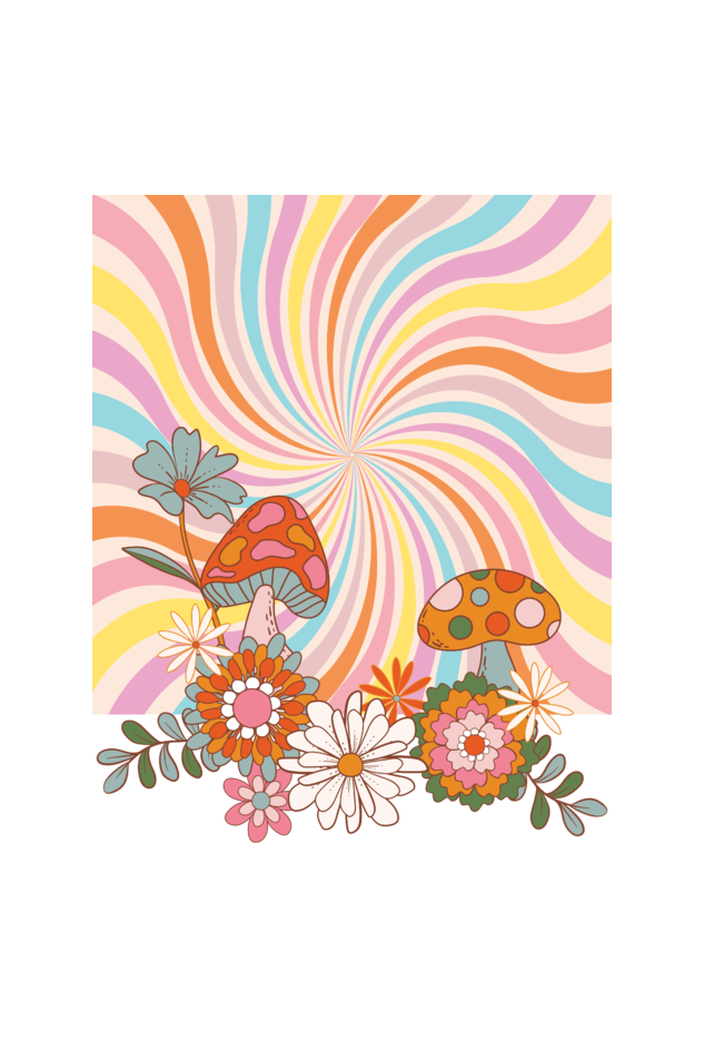 Women's Blooming Buds Oversized T shirt White by ZealforTee