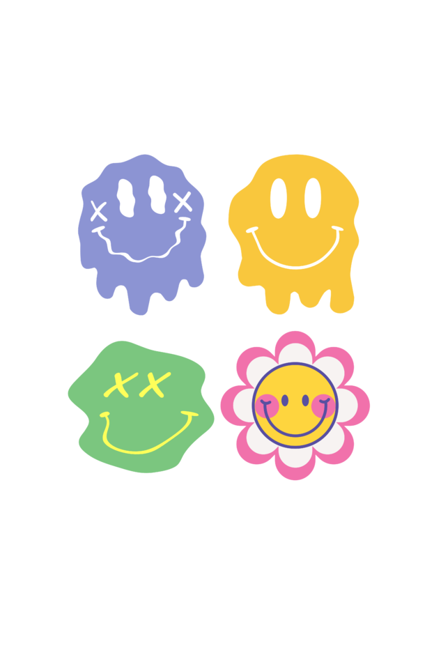 Girl's Melting Emoji's Hoodie Sweatshirt Black by ZealforTee