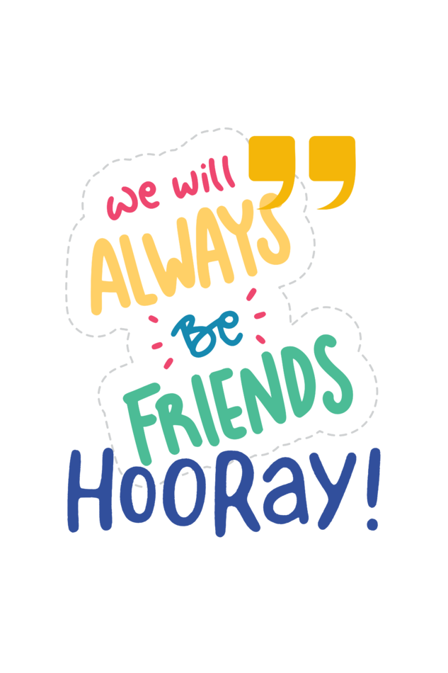 Men's Always Friends Typography Hoodie Sweatshirt Black by ZealforTee