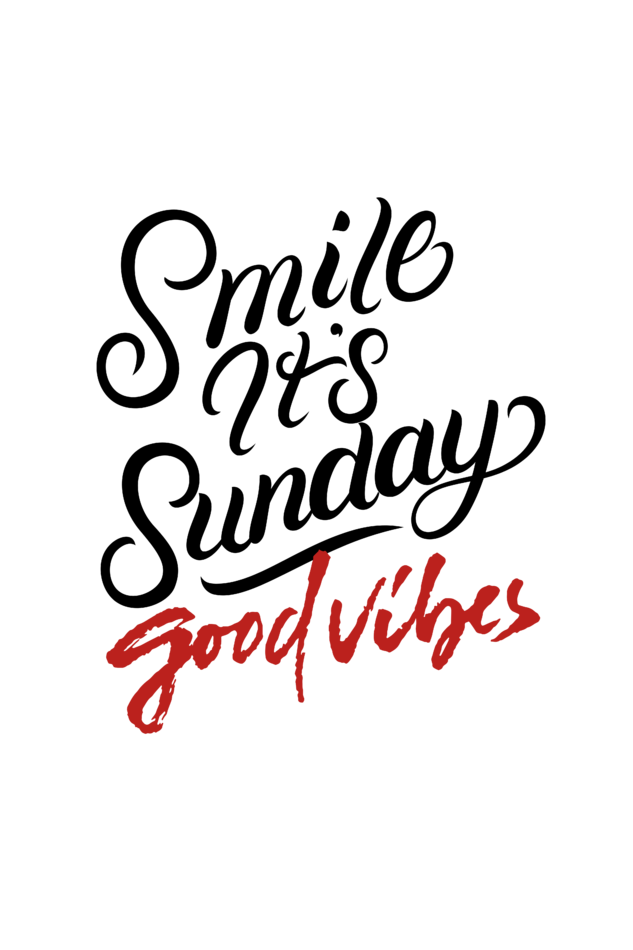 Men's Sunday Smile Typography Hoodie Sweatshirt Baby Blue by ZealforTee