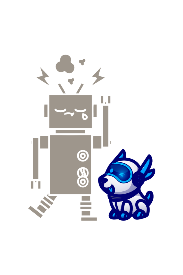 Women's Robotic Dog Hoodies Mint by ZealforTee