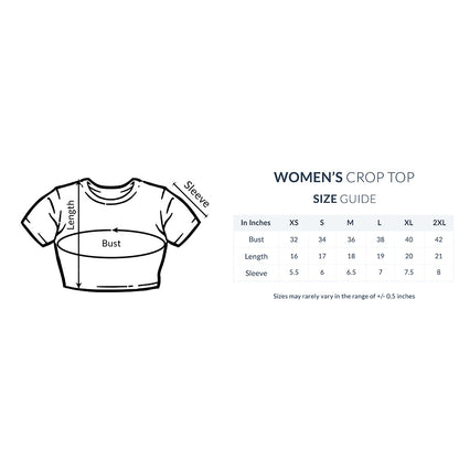 Women's Round Neck Zebra Crop Top Black by ZealforTee