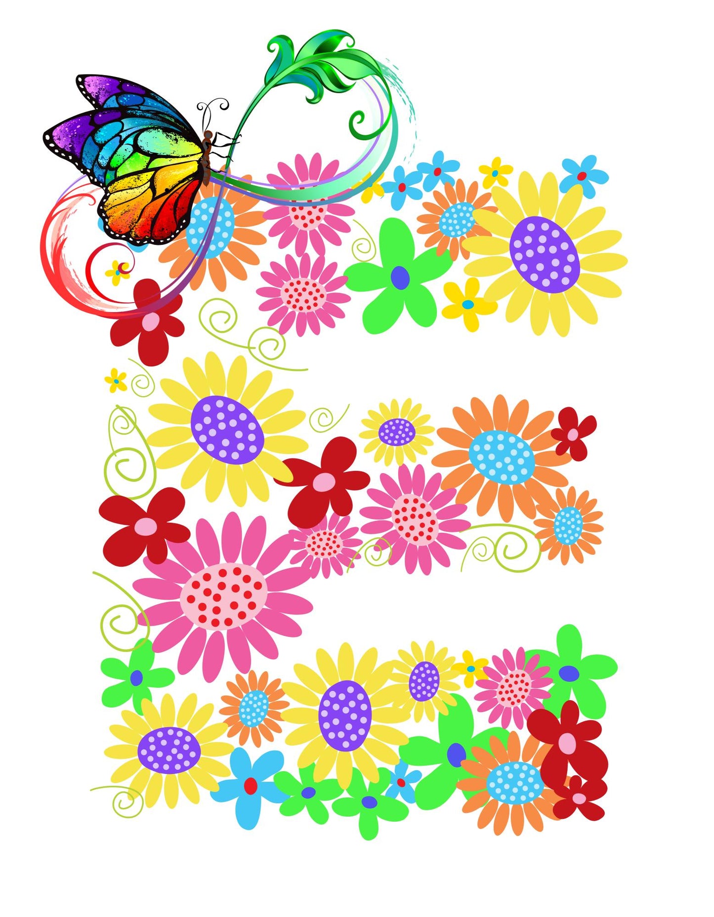 Women's Floral Alphabet E Crop Top Light Baby Pink by ZealforTee